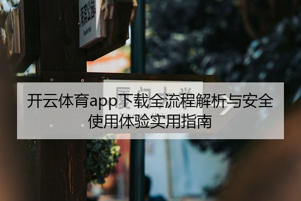 开云体育app下载全流程解析与安全使用体验实用指南